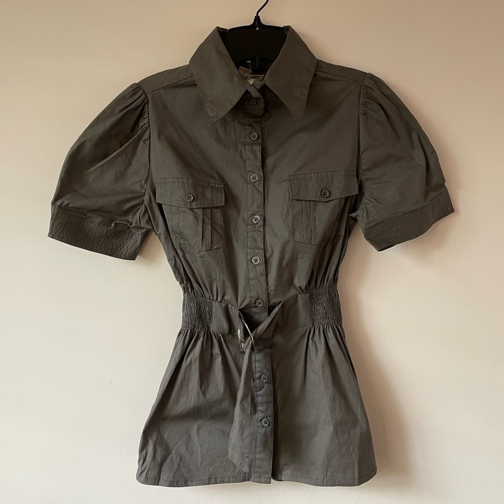 NEW/UNWORN! Costa Blanca Grey Button Shirt